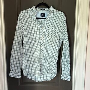 Ben Sherman Men's White‎ and Blue Plaid Shirt